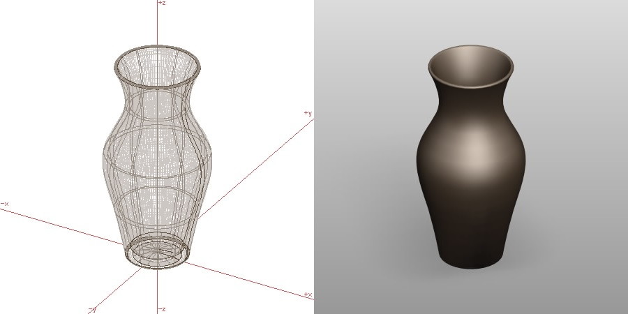 formZ 3D インテリア interior 雑貨 miscellaneous goods 花瓶 フラワーベース flower vase