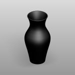 【インテリア雑貨】黒色の 花瓶【formZ】 vase_0002
