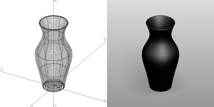 formZ 3D インテリア interior 雑貨 miscellaneous goods 花瓶 フラワーベース flower vase