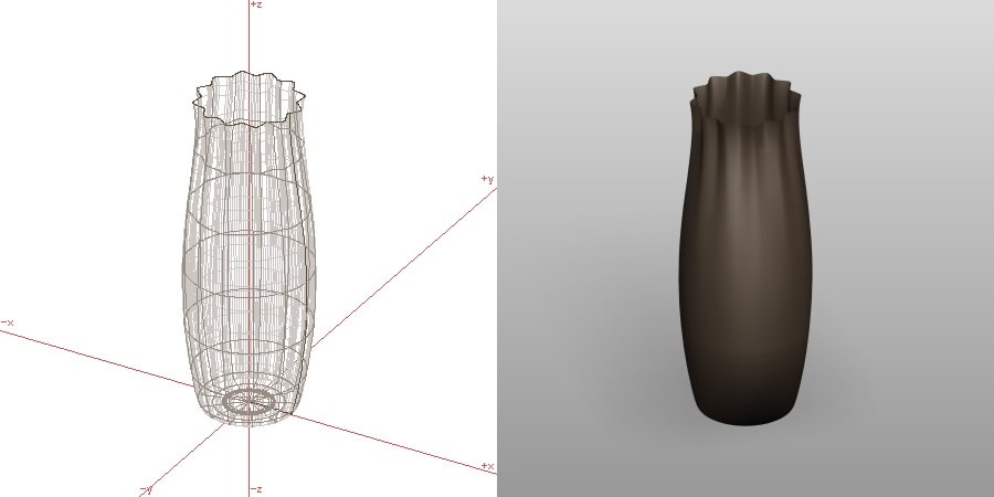 formZ 3D インテリア interior 雑貨 miscellaneous goods 花瓶 フラワーベース flower vase