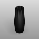 【インテリア雑貨】黒色の 花瓶【formZ】 vase_0004