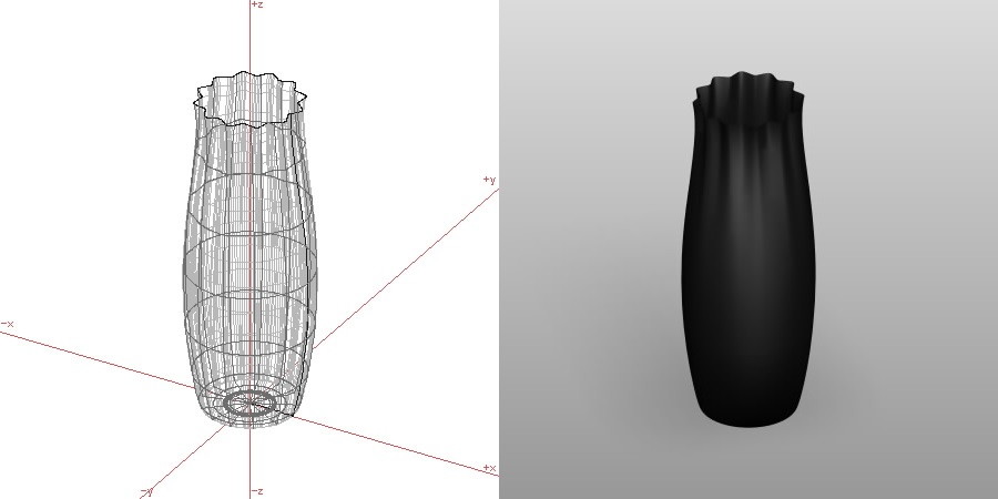 formZ 3D インテリア interior 雑貨 miscellaneous goods 花瓶 フラワーベース flower vase