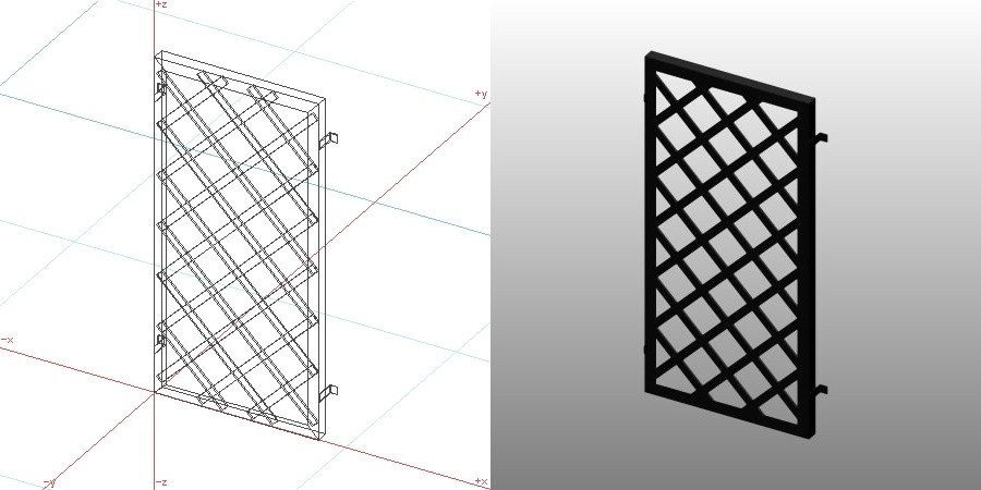 formZ 3D 建築 窓 window fence 面格子