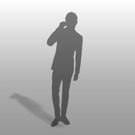 formZ 3D シルエット silhouette 男性 man スーツ メガネ 眼鏡