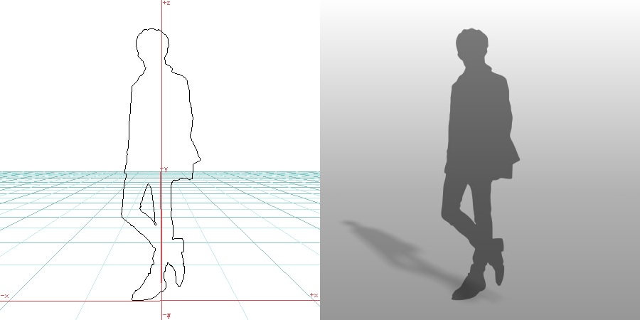 formZ 3D シルエット silhouette 男性 man ジャケット