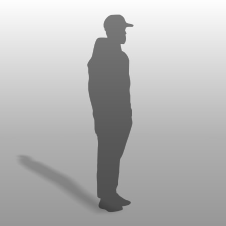 formZ 3D シルエット silhouette 男性 man パーカー 帽子