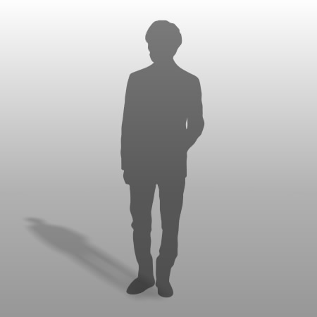 formZ 3D シルエット silhouette 男性 man スーツ ジャケット サラリーマン