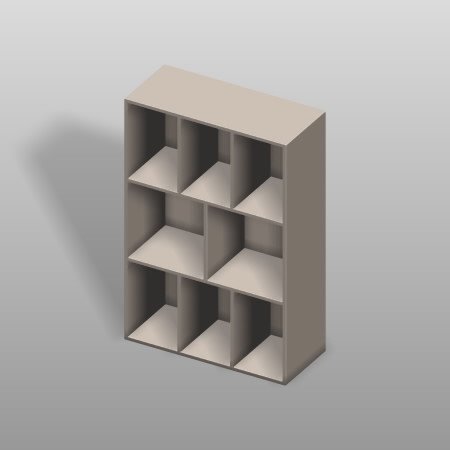 formZ 3D インテリア 家具 棚 本棚 ラック interior furniture rack book shelf