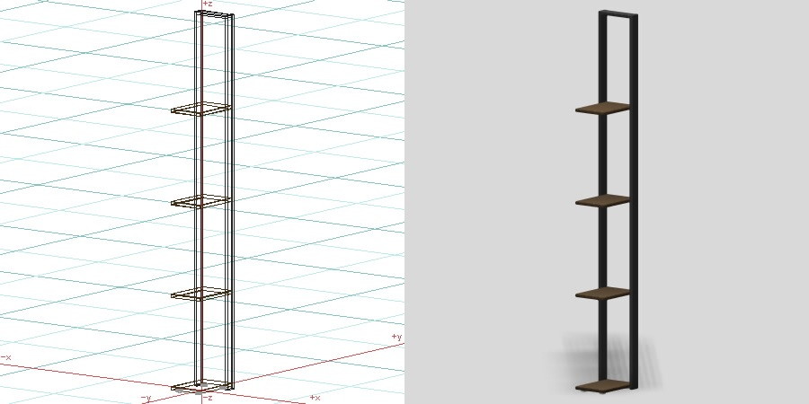 formZ 3D インテリア 家具 棚 ラック interior furniture rack shelf