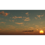 【CG】夕陽と雲の広がる空【背景画像】 sky_0018