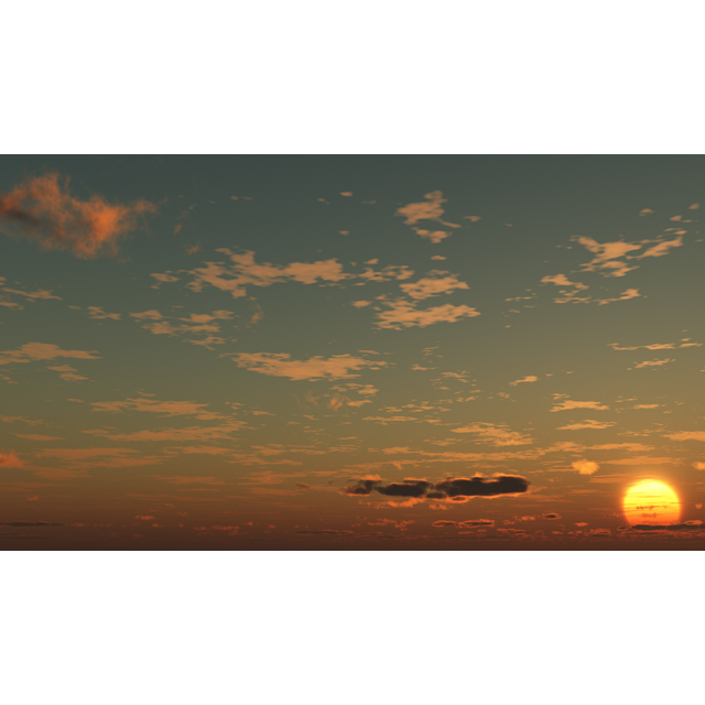 フリーデータ,2D,CG,背景画像,空,夕暮れ,雲,夕焼け,夕陽,太陽,sky,clouds,sunset