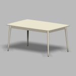 【家具】クリーム色の ダイニングテーブル【formZ】 table_0007