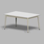 【家具】白色の ダイニングテーブル【formZ】 table_0008