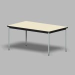 【家具】クリーム色の 打合せテーブル【formZ】 table_0010