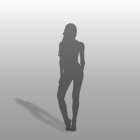 formZ 3D シルエット silhouette 女性 ポーズ モデル