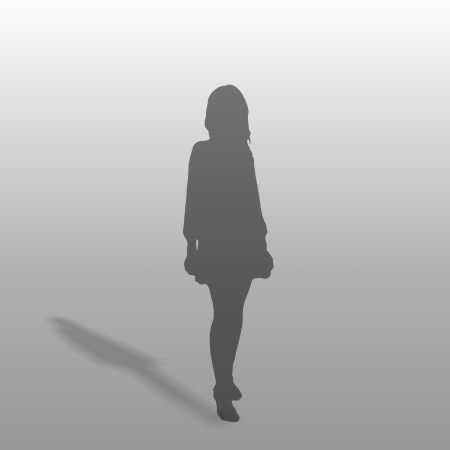 formZ 3D シルエット silhouette 女性 スカート