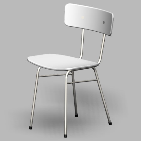 formZ 3D インテリア 家具 椅子 スチールパイプ椅子 interior furniture chair 店舗 業務用 イス