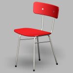 【家具】赤色の スチールパイプ椅子【formZ】 chair_0041