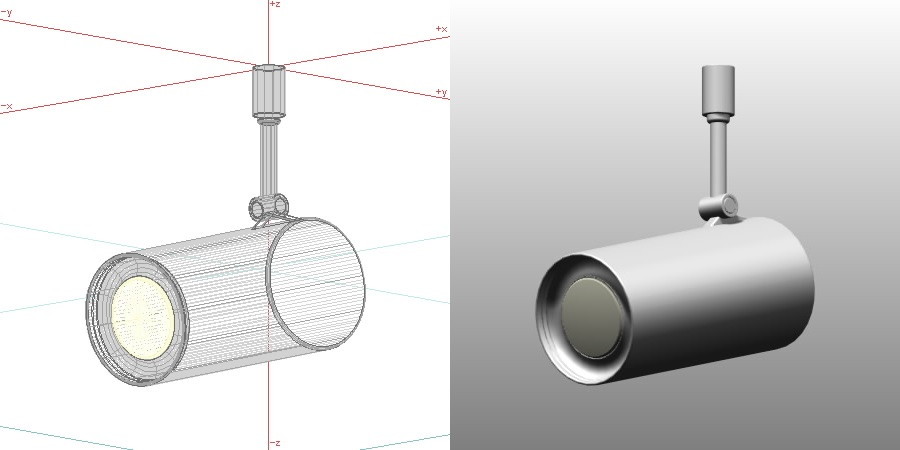 formZ 3D インテリア 照明器具 lighting equipment スポットライト spotlight 配線ダクト LED