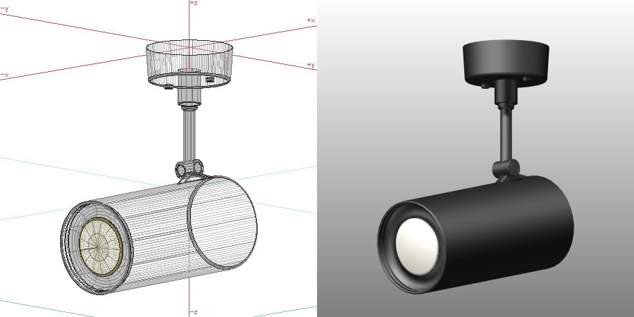 formZ 3D インテリア 照明器具 lighting equipment スポットライト spotlight 直付け LED