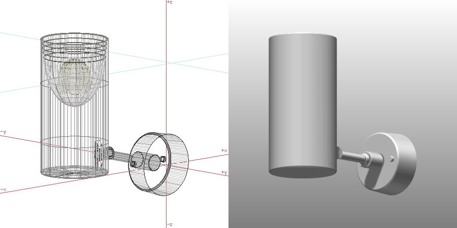 formZ 3D インテリア 照明器具 lighting equipment スポットライト spotlight 直付け 白熱灯