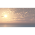 【CG】海と太陽と 雲の広がる空【背景画像】 sky_0022