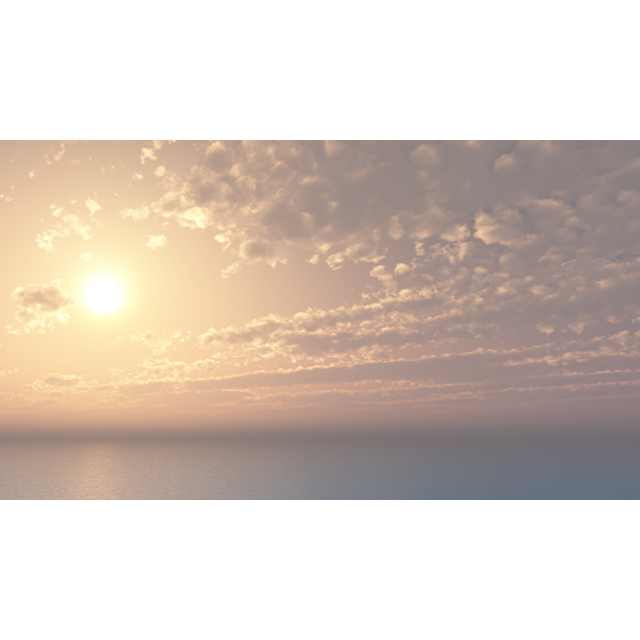 フリーデータ 2D CG 背景画像 空 雲 太陽 海 sky sun cloud sea ocean