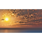 【CG】海と夕陽と 雲の広がる夕焼け空【背景画像】 sky_0023