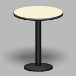 【家具】クリーム色の 丸いテーブル【formZ】 table_0011