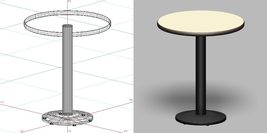 formZ 3D インテリア 家具 机 テーブル interior furniture table 業務用 店舗 カフェ