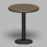 【家具】茶色の 丸いテーブル【formZ】 table_0012