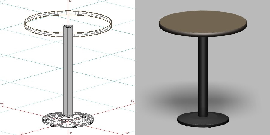 formZ 3D インテリア 家具 机 テーブル interior furniture table 業務用 店舗 カフェ