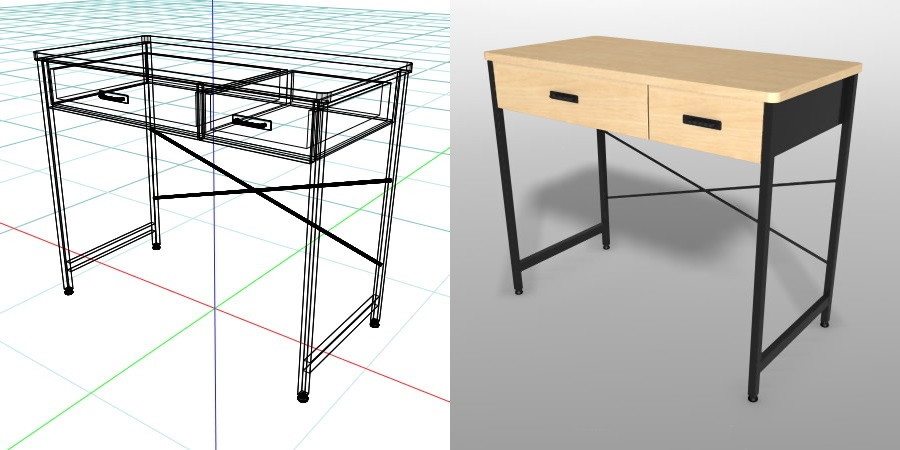 formZ 3D インテリア 家具 机 デスク desk