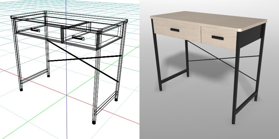 formZ 3D インテリア 家具 机 デスク desk