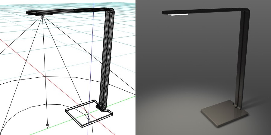 formZ 3D インテリア 照明器具 lighting equipment デスクライト デスクランプ desk lamp light