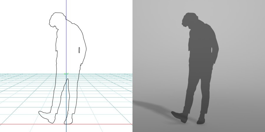 formZ 3D シルエット silhouette 男性 man ジャケット