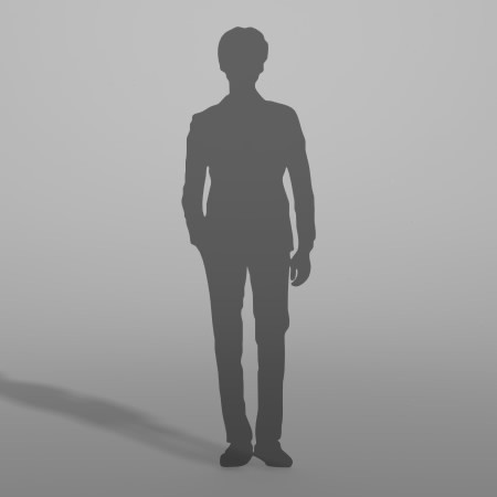 formZ 3D シルエット silhouette 男性 man ジャケット スーツ 背広 business suit