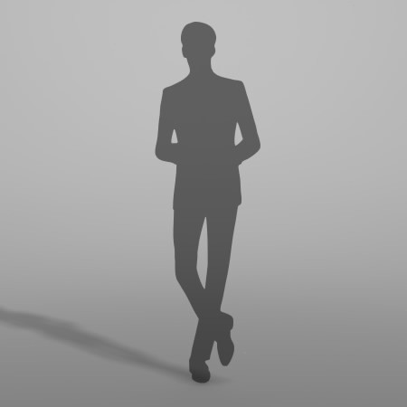 formZ 3D シルエット silhouette 男性 man ジャケット スーツ 背広 business suit