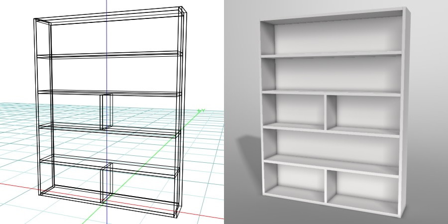 formZ 3D インテリア 家具 棚 本棚 ラック interior furniture rack book shelf