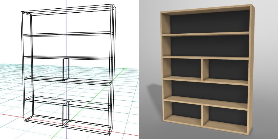 formZ 3D インテリア 家具 棚 本棚 ラック interior furniture rack book shelf