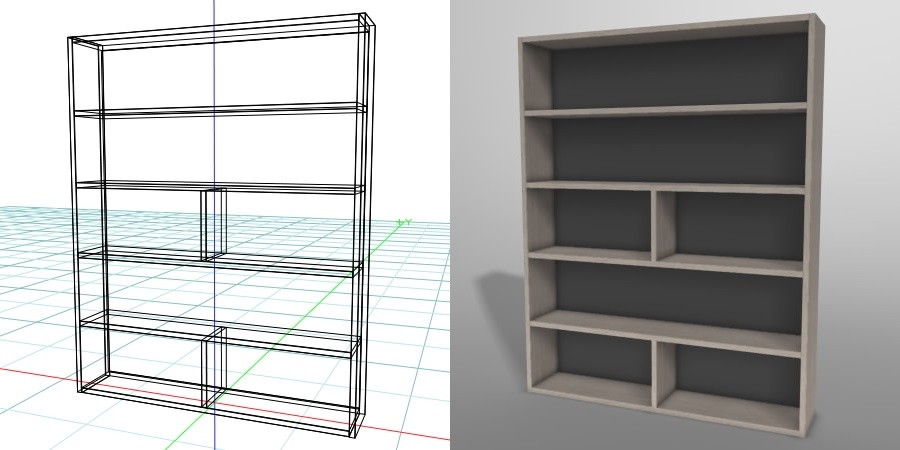 formZ 3D インテリア 家具 棚 本棚 ラック interior furniture rack book shelf