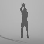 【シルエット】ジャンプシュート（バスケットボール）男性【formZ】 man_0077