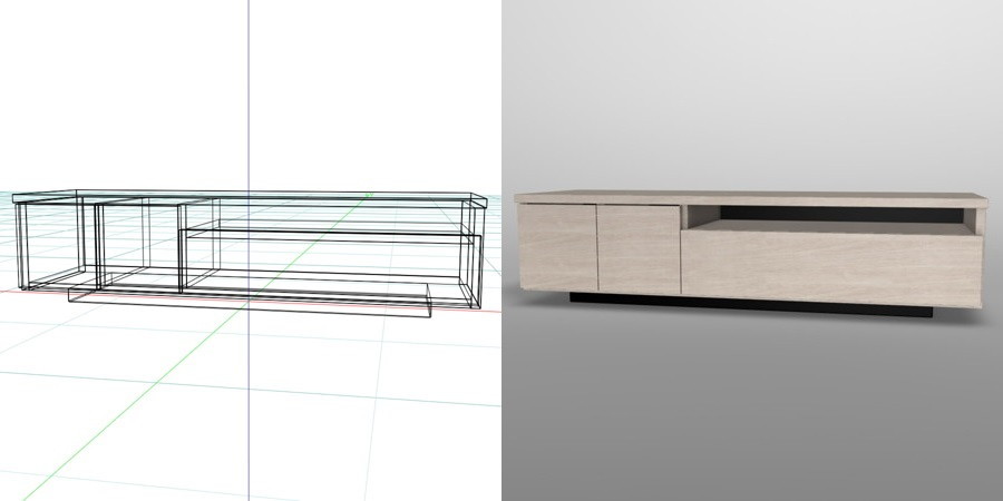 formZ 3D インテリア 家具 棚 テレビラック interior furniture tv rack television rack