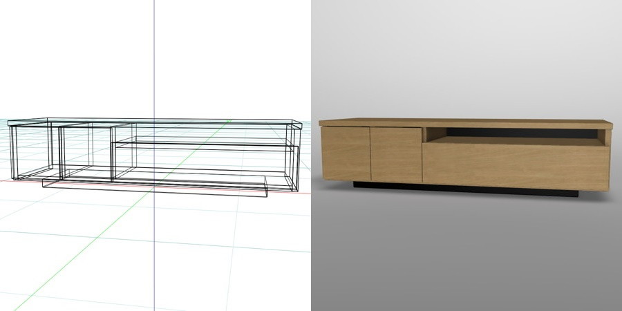 formZ 3D インテリア 家具 棚 テレビラック interior furniture tv rack television rack