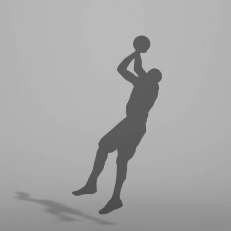 formZ 3D シルエット silhouette 男性 man スポーツ sport バスケット ボール basket ball