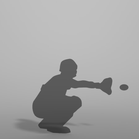 formZ 3D シルエット silhouette 男性 man スポーツ sport 野球 ベース ボール base ball
