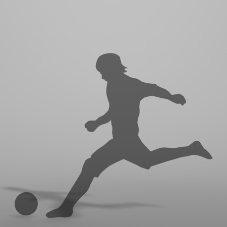 formZ 3D シルエット silhouette 男性 man スポーツ sport サッカー soccer football 蹴球