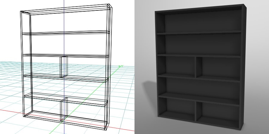 formZ 3D インテリア 家具 棚 本棚 ラック interior furniture rack book shelf