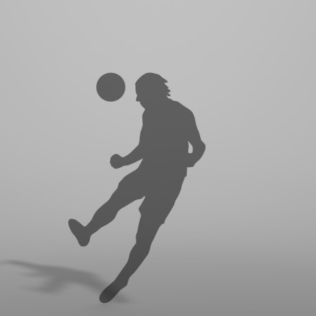 formZ 3D シルエット silhouette 男性 man スポーツ sport サッカー soccer football 蹴球