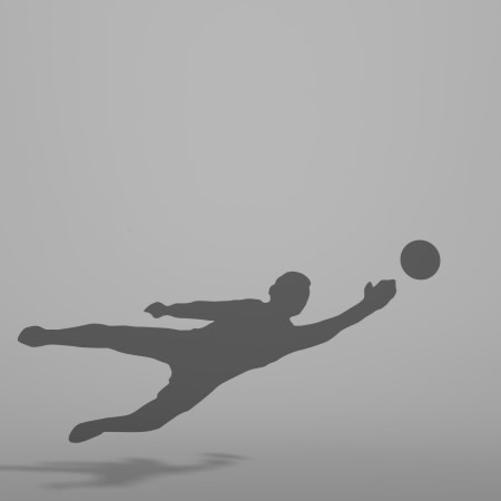 formZ 3D シルエット silhouette 男性 man スポーツ sport サッカー soccer football 蹴球